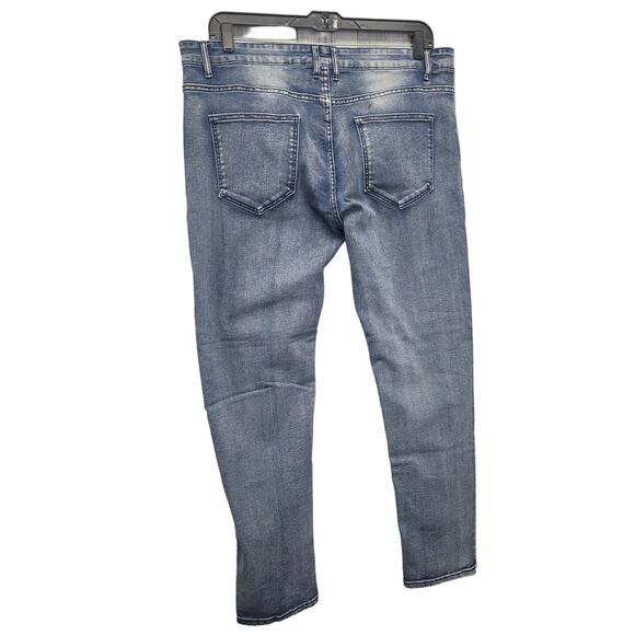 Mens 40X32 PolyCotton Spandex Factory Faded Multi Pocket Denim Jeans - Picture 3 of 4